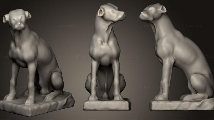 Статуэтки животных (Собака, STKJ_0601) 3D модель для ЧПУ станка